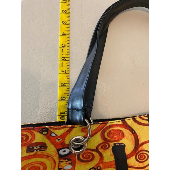 Gustav Klimt Art-Inspired Tote Bag Handles Snaps Closed - Picture 7 of 9